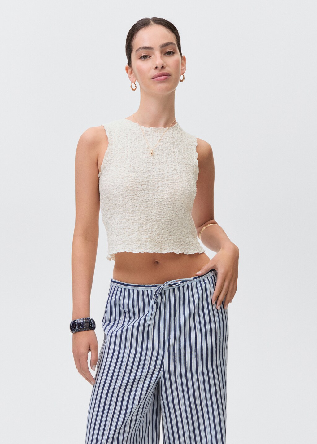 Ruched-texture top