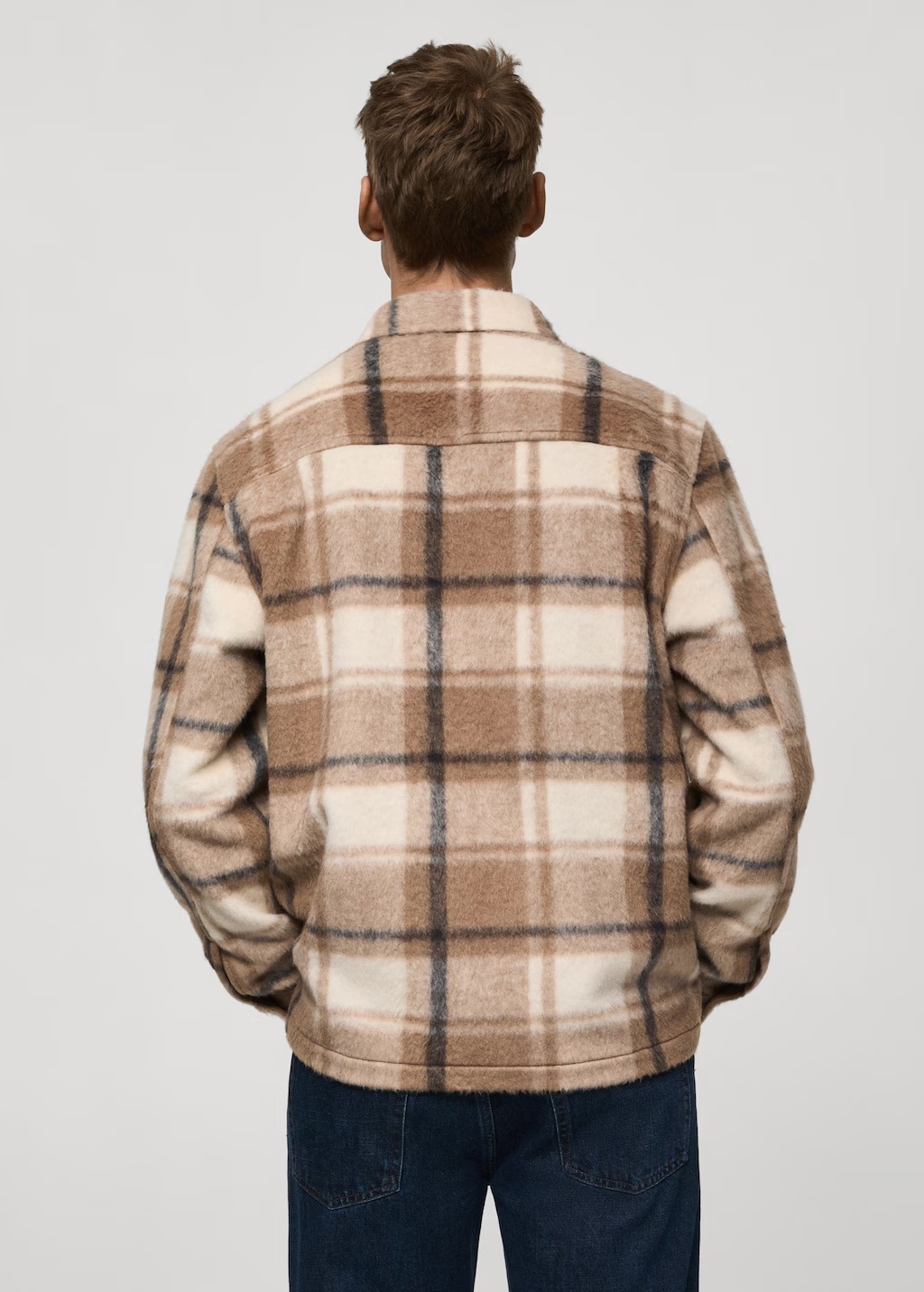 Check flannel textured overshirt 4 Check flannel textured overshirt