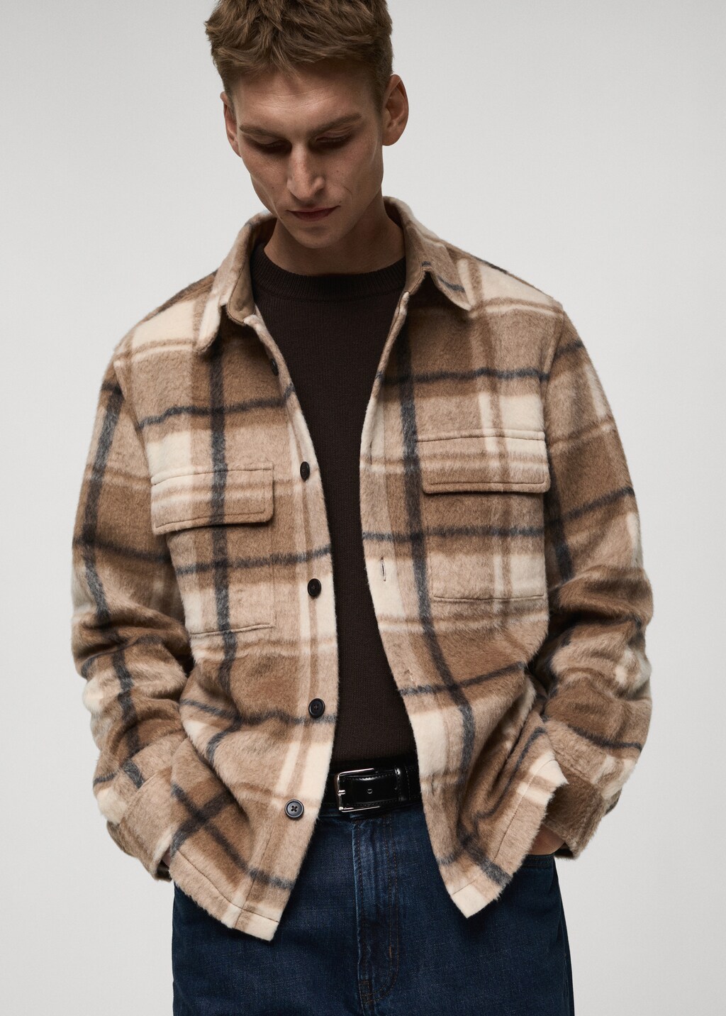 Check flannel textured overshirt 6 Check flannel textured overshirt