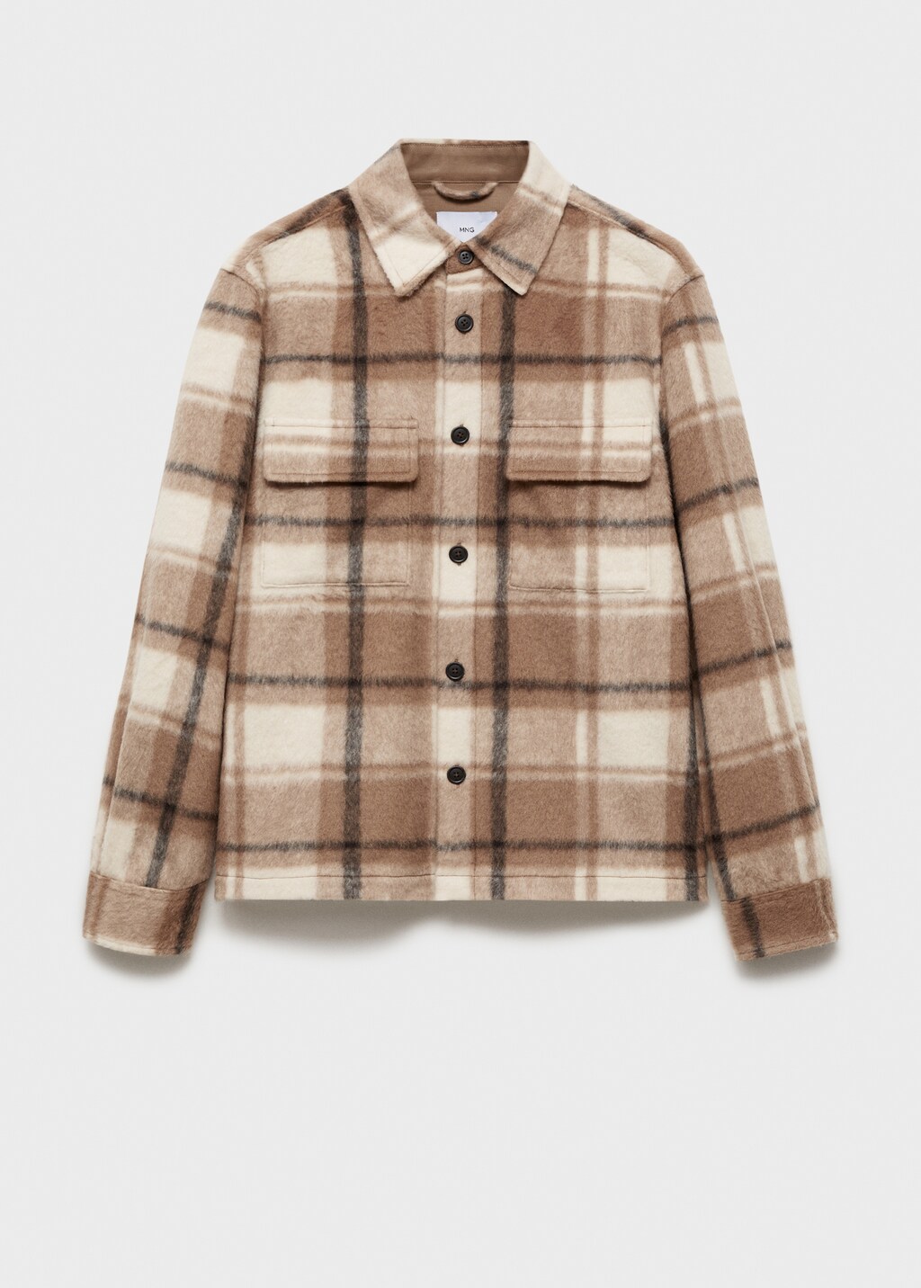 Check flannel textured overshirt 9 Check flannel textured overshirt