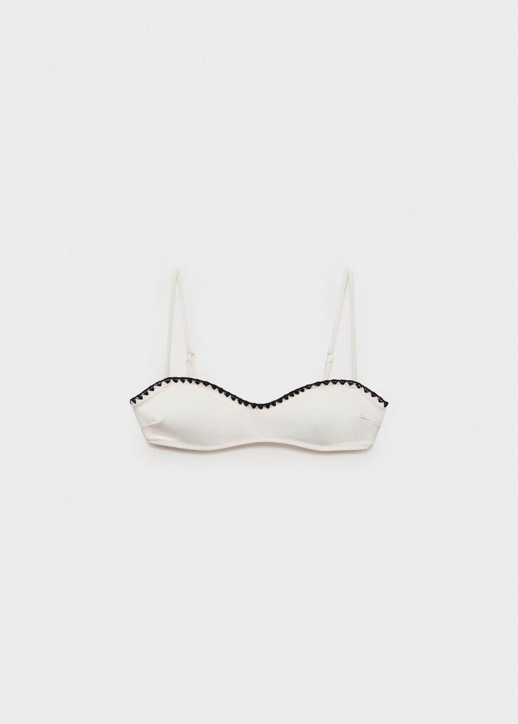 Bandeau bikini top with contrasting trims 6 Bandeau bikini top with contrasting trims