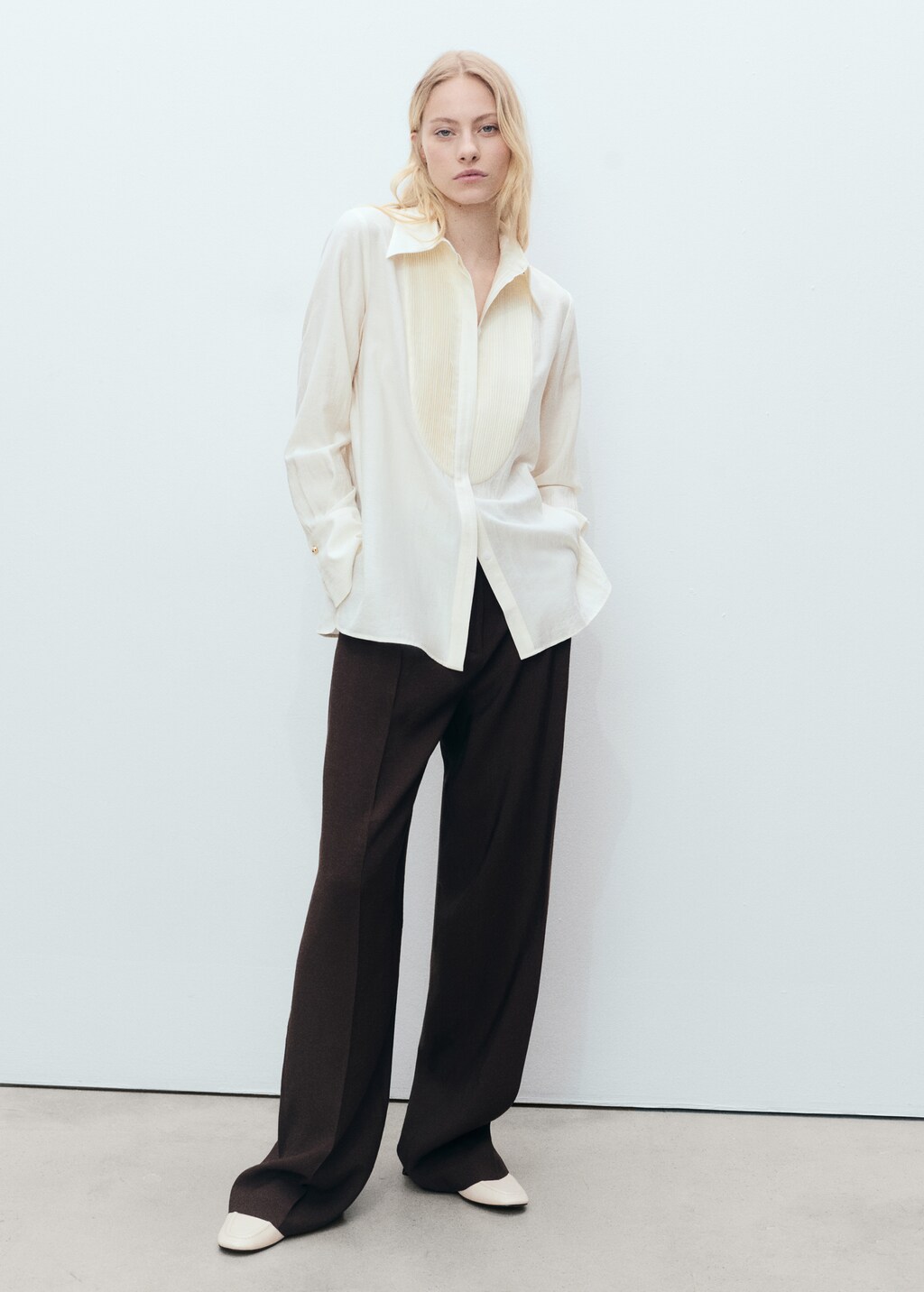 Fluid shirt with contrasting panel 3 Fluid shirt with contrasting panel