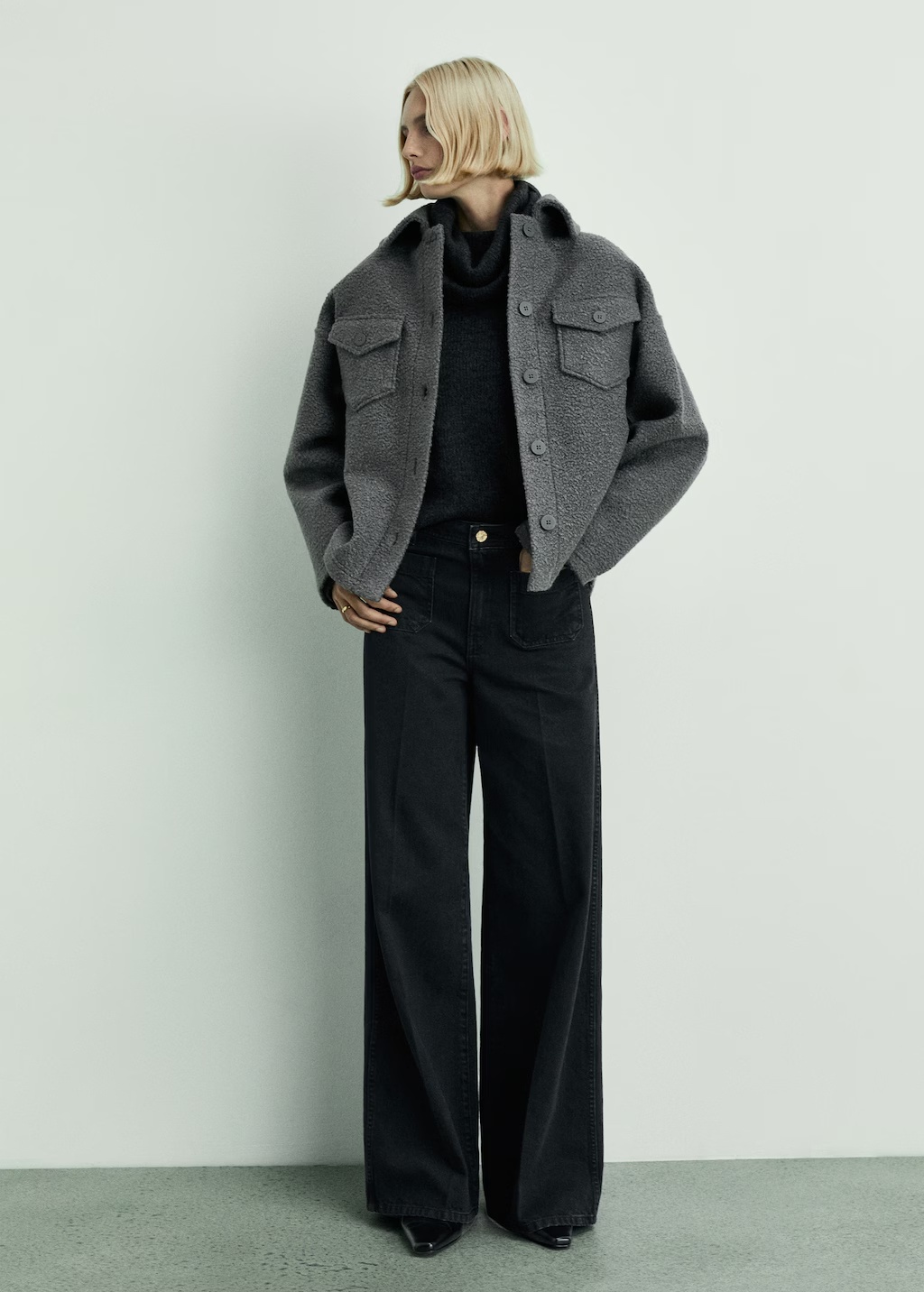 Wide leg jeans with pockets 3 Wide leg jeans with pockets