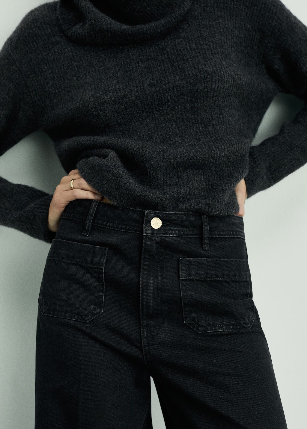 Wide leg jeans with pockets 6 Wide leg jeans with pockets