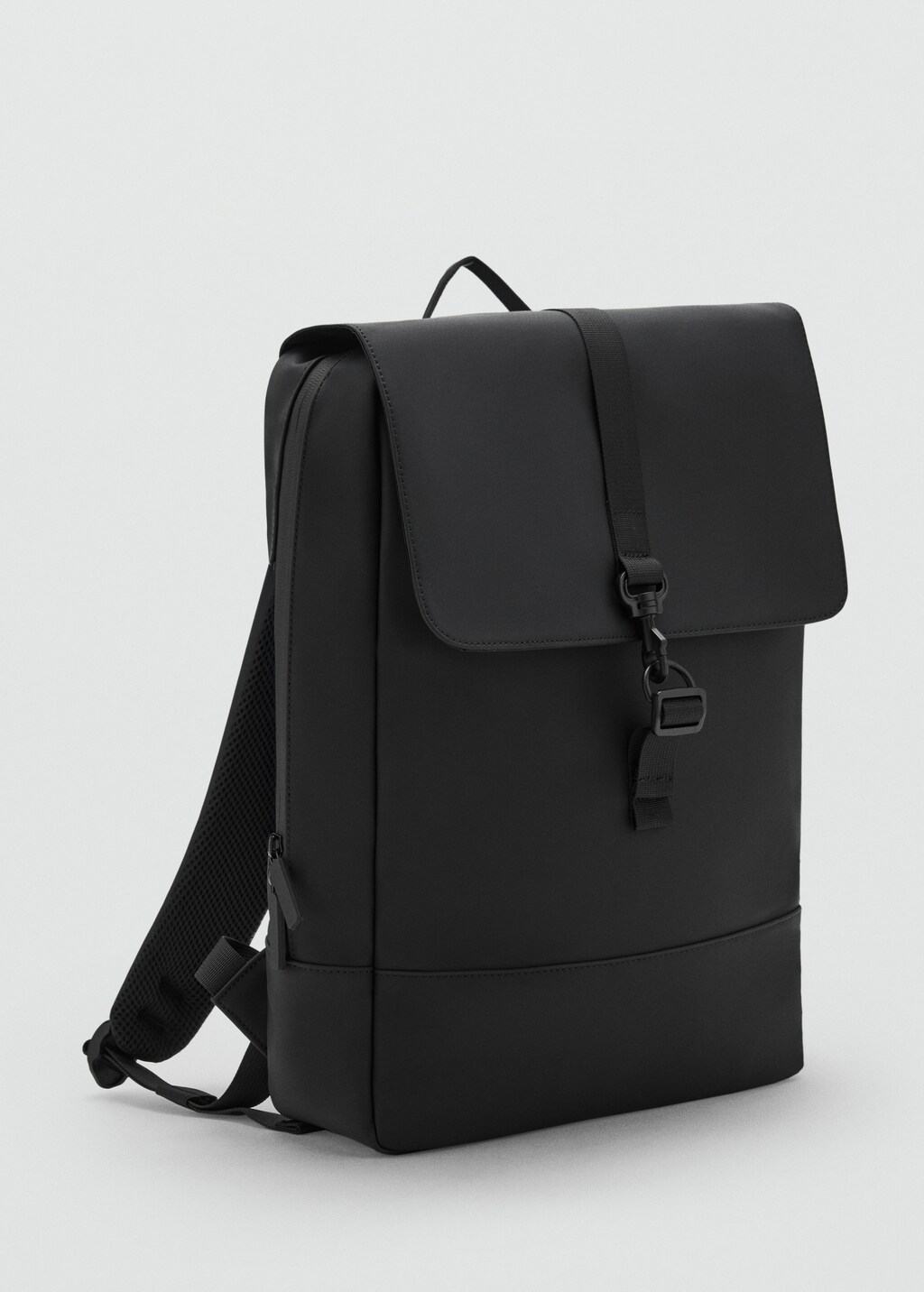 Rubberized backpack with flap closure 3 Rubberized backpack with flap closure