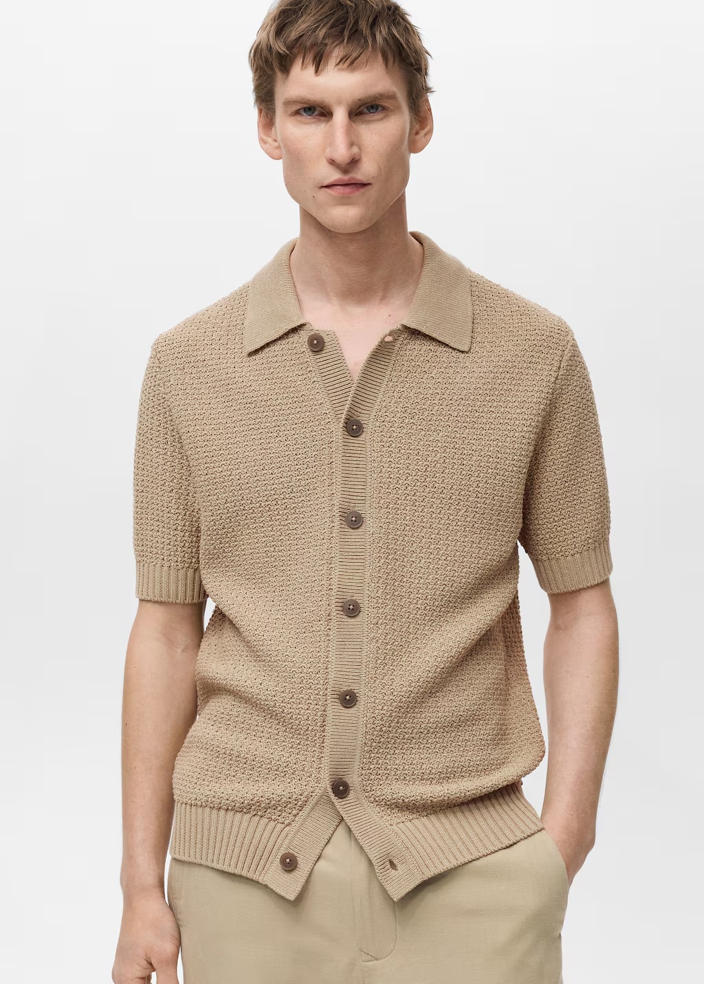 Cotton knit shirt