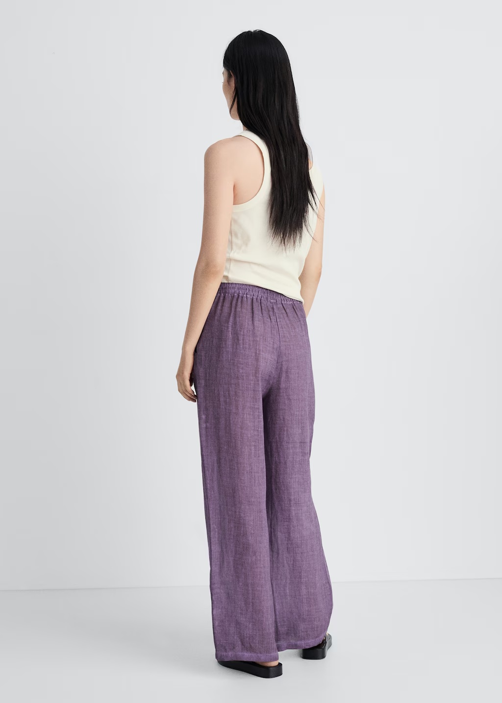 Overdyed-design ramie pants 4 Overdyed-design ramie pants