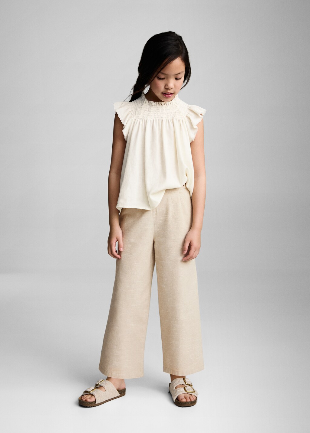 Textured culotte trousers 3 Textured culotte trousers
