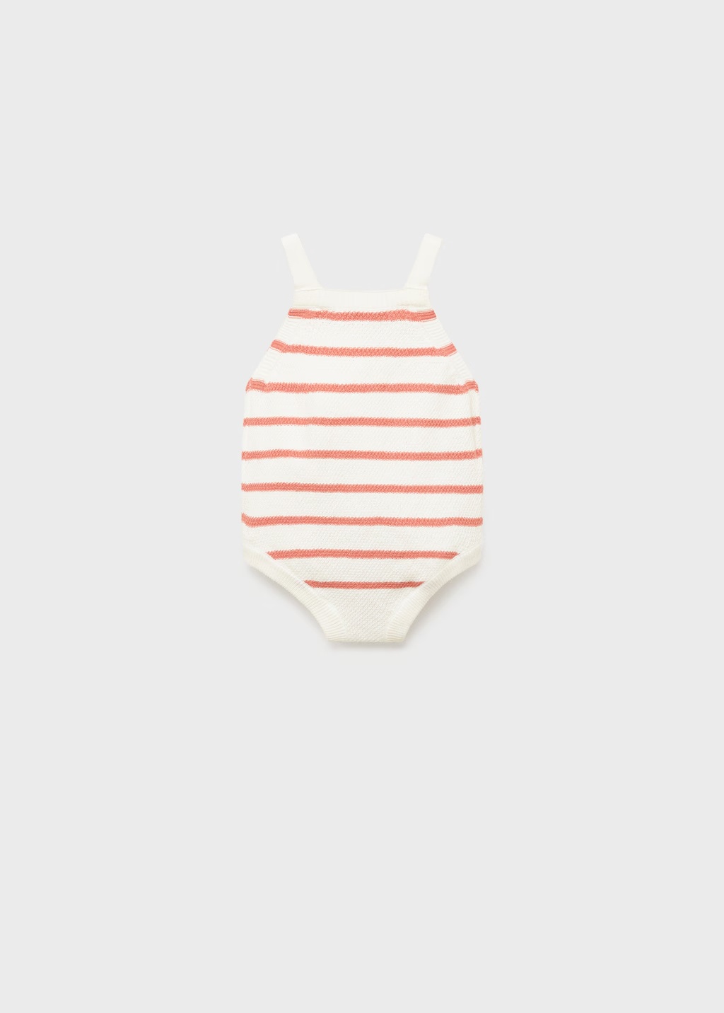 Striped knitted romper