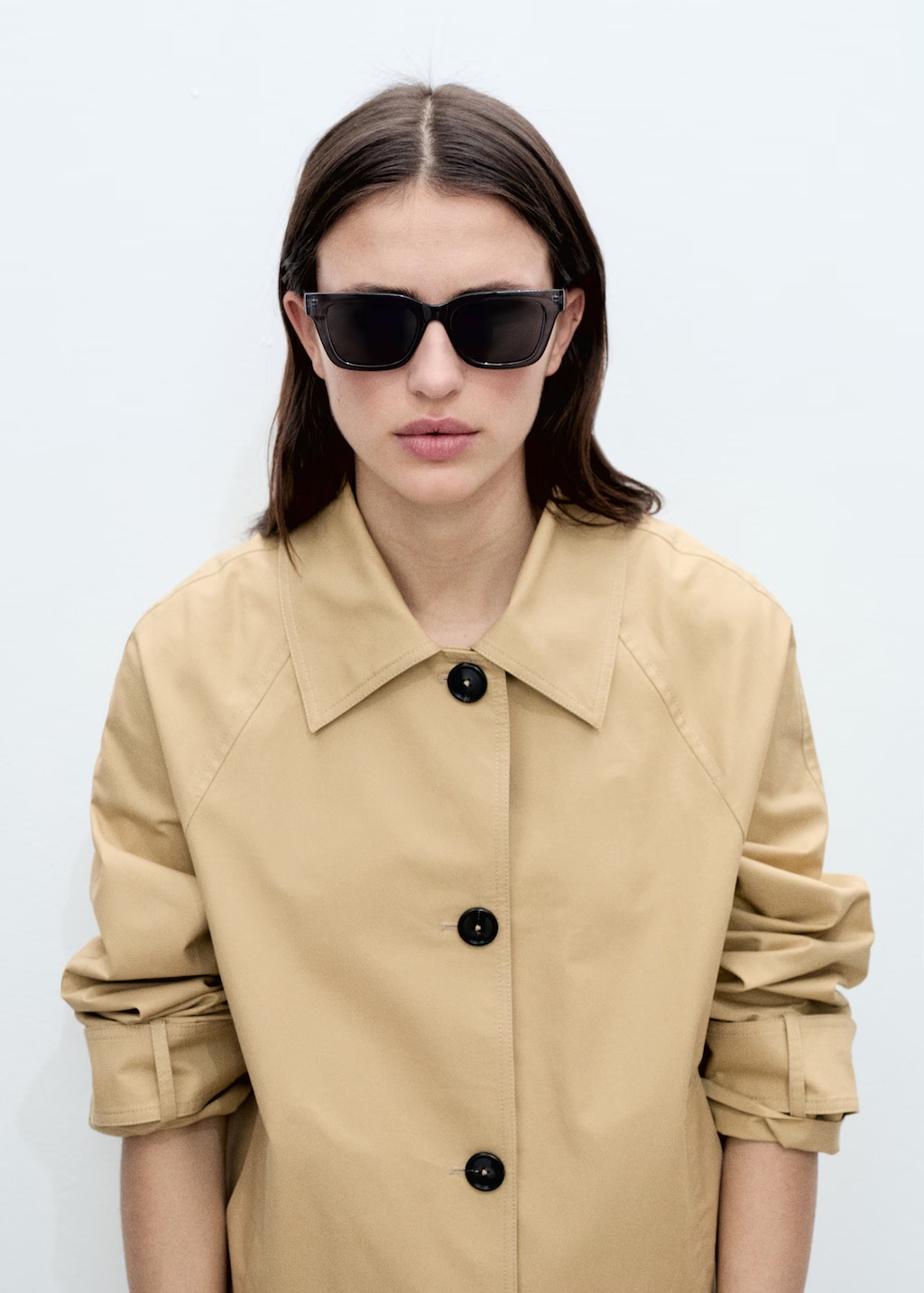 Cotton parka with buttons