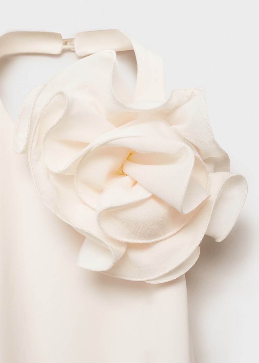 Draped halter-neck dress with flower motif 8 Draped halter-neck dress with flower motif