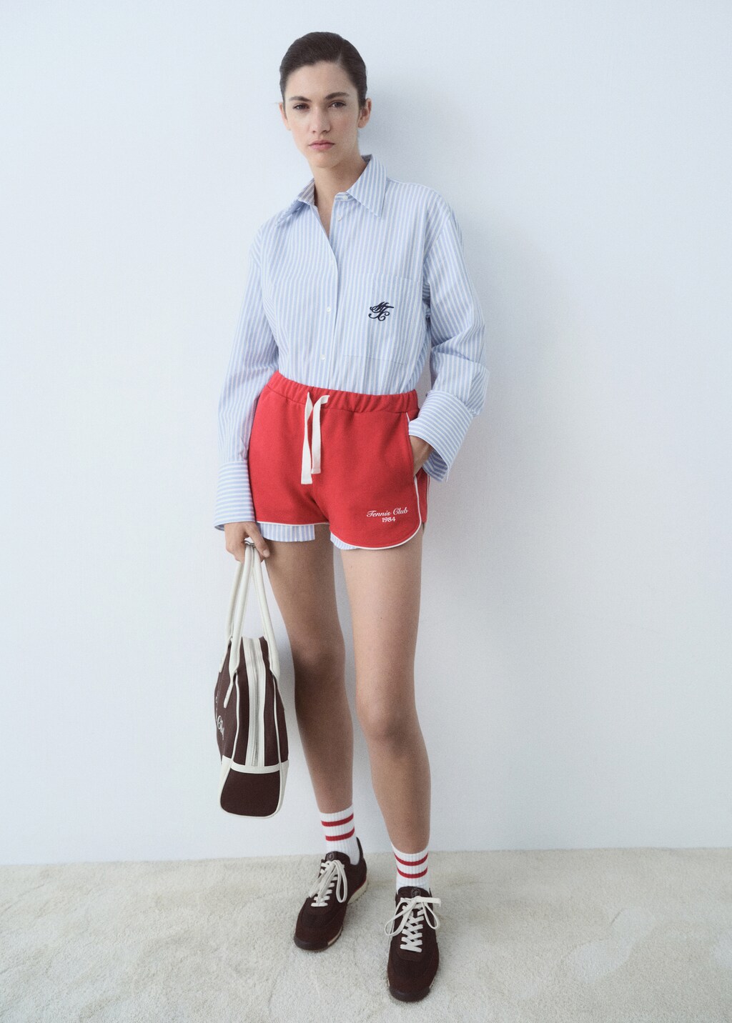 Cotton shorts with printed message 3 Cotton shorts with printed message