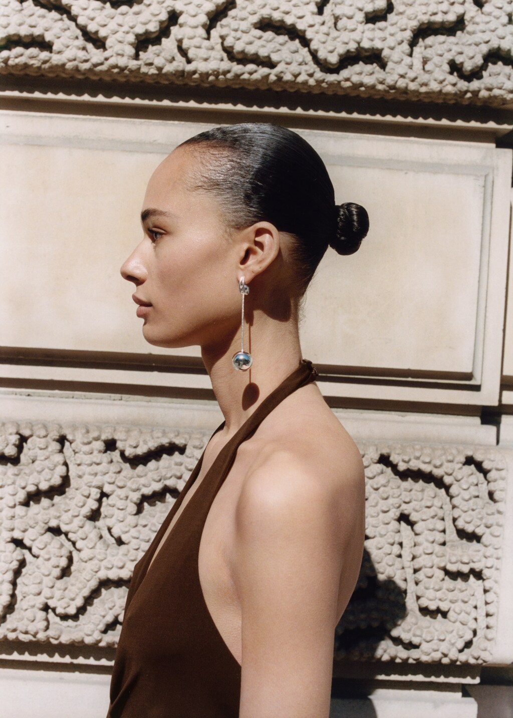 Thread sphere earrings