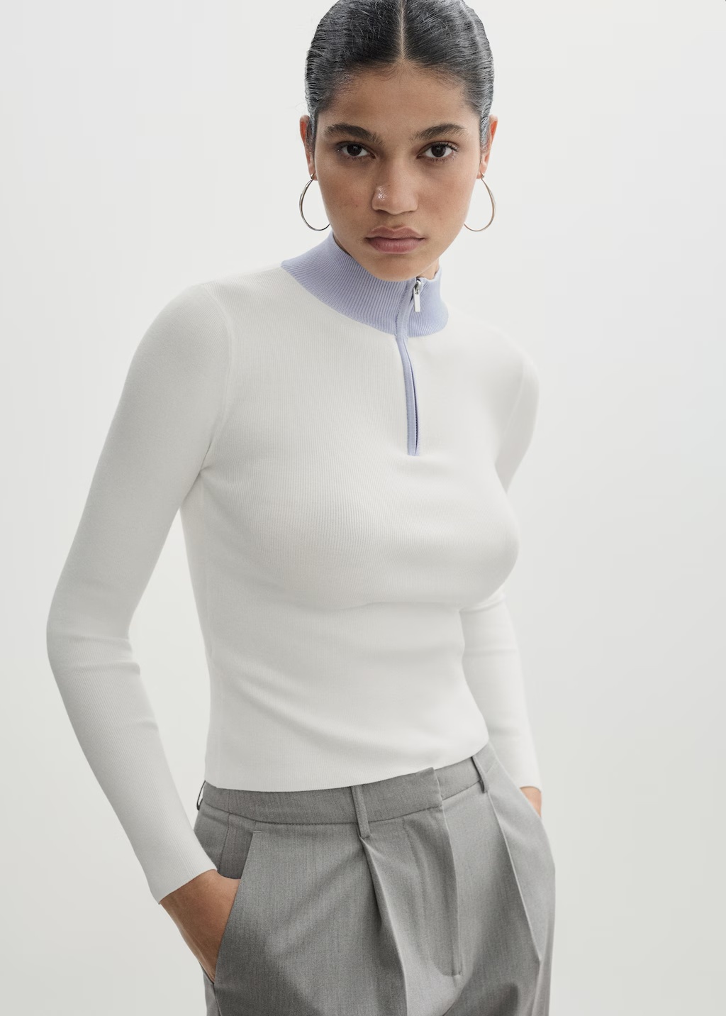 Zip neck jumper