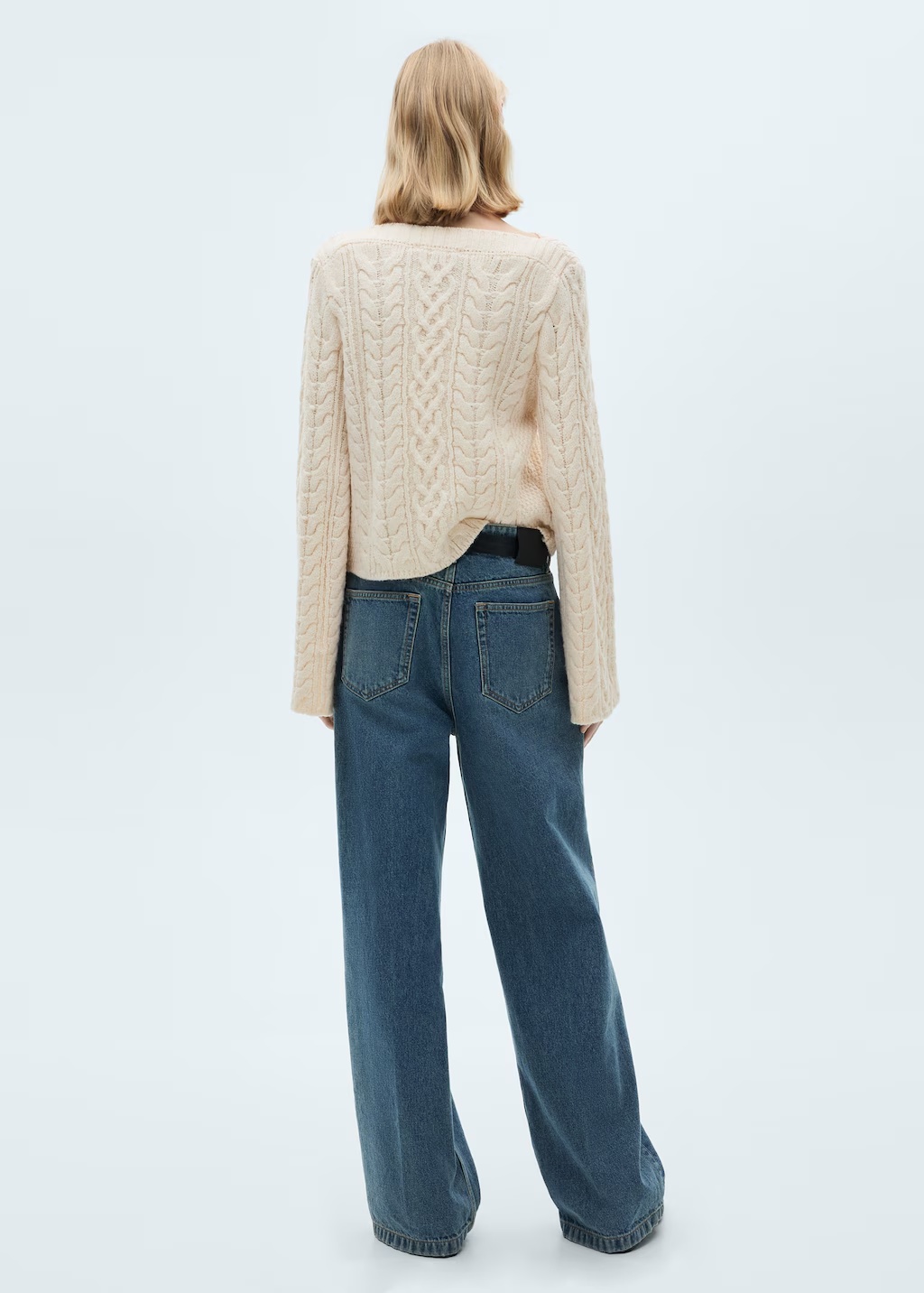 Twisted knitted flared-sleeve sweater 4 Twisted knitted flared-sleeve sweater
