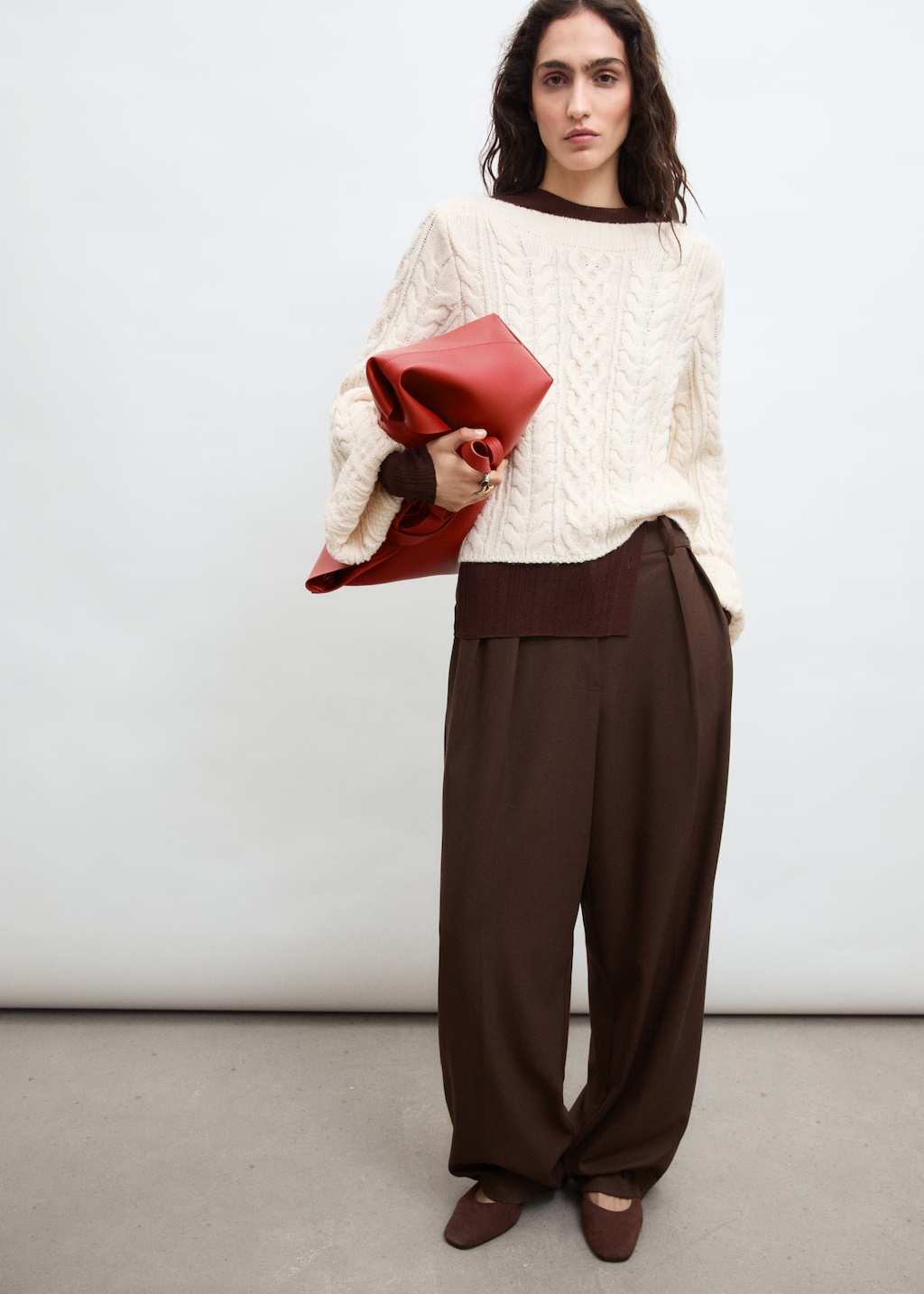 Twisted knitted flared-sleeve sweater 6 Twisted knitted flared-sleeve sweater