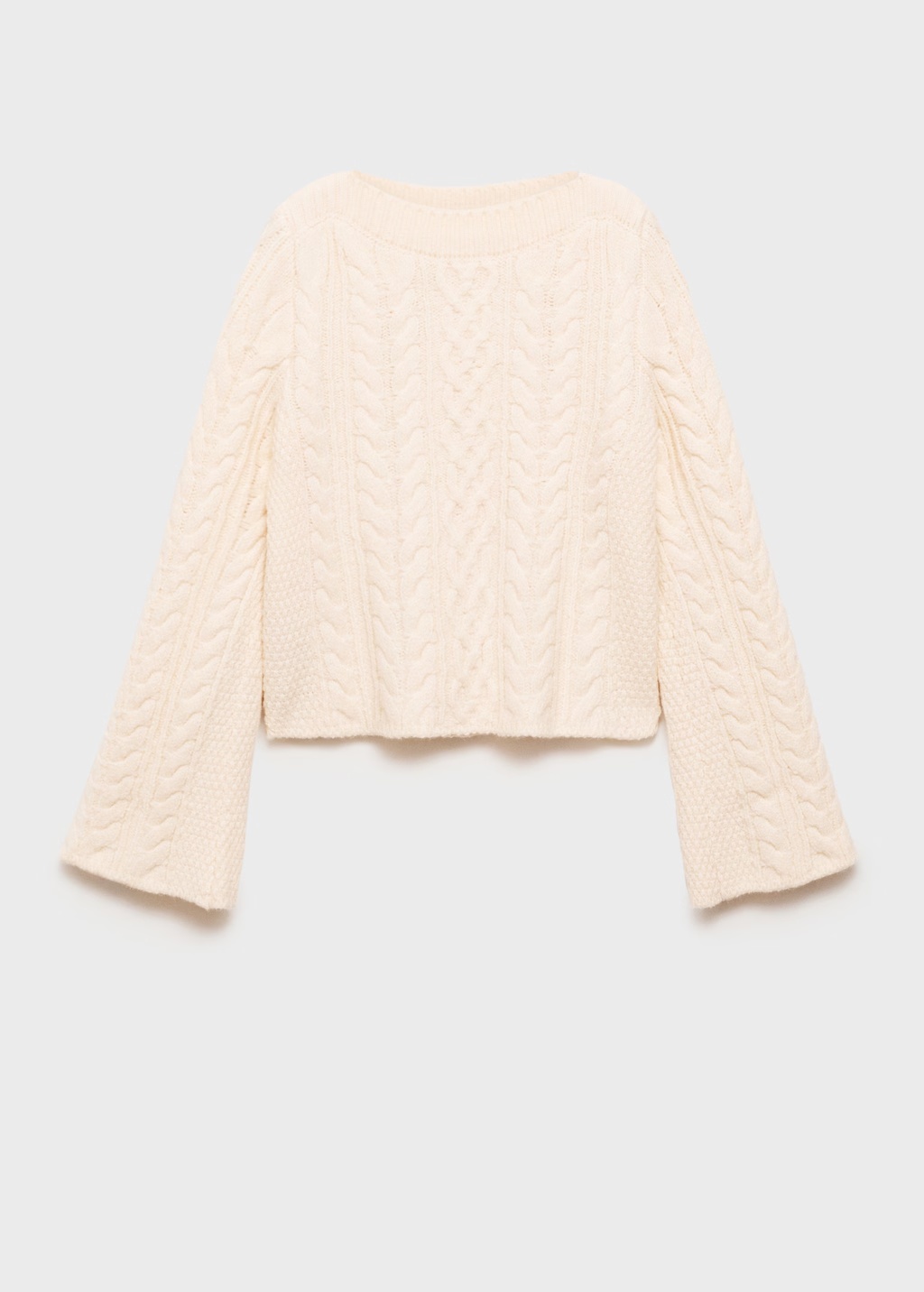 Twisted knitted flared-sleeve sweater 8 Twisted knitted flared-sleeve sweater