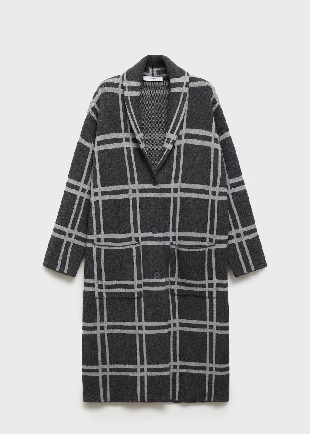 Check knitted coat 7 Check knitted coat