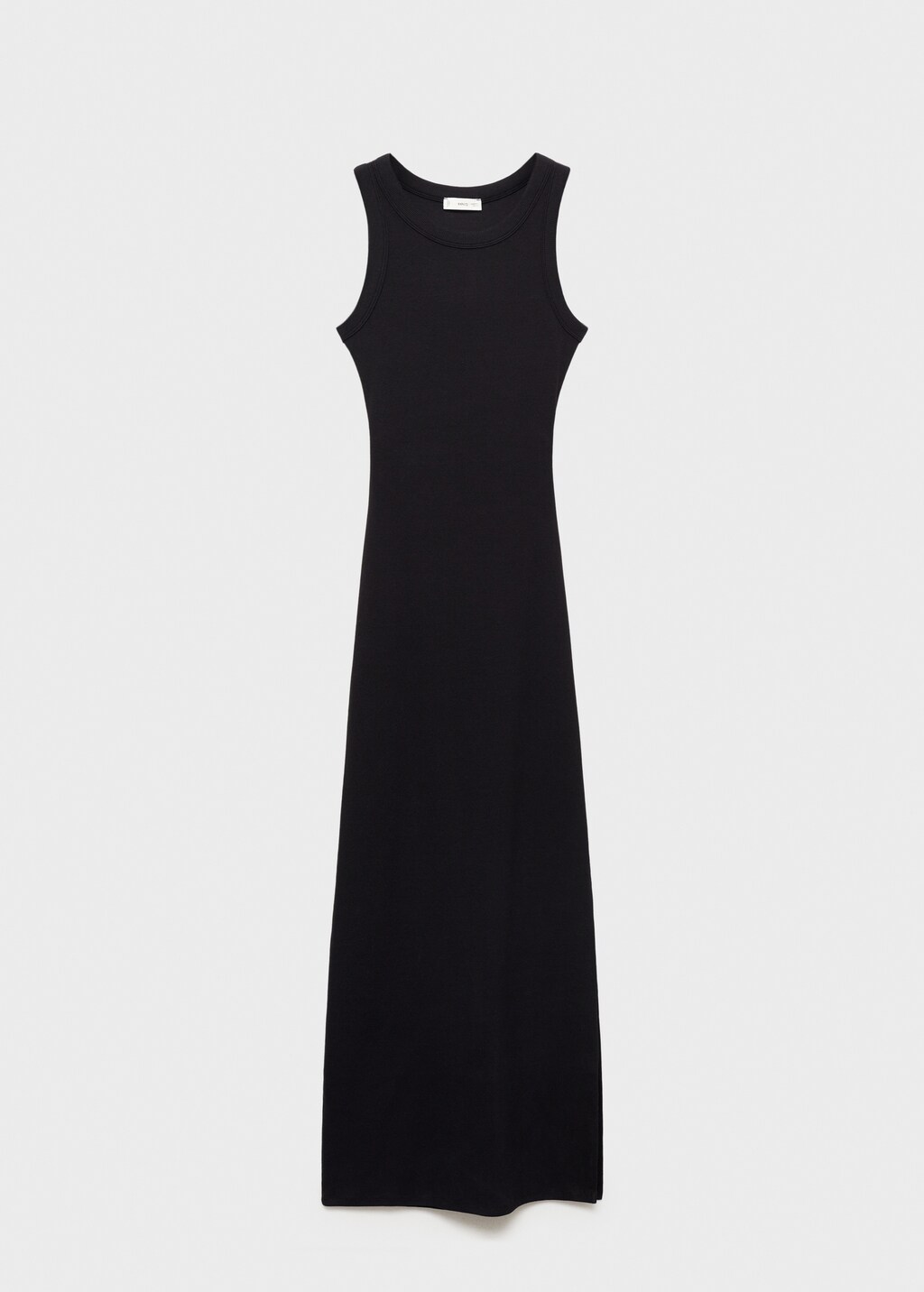 Ribbed knit dress with opening