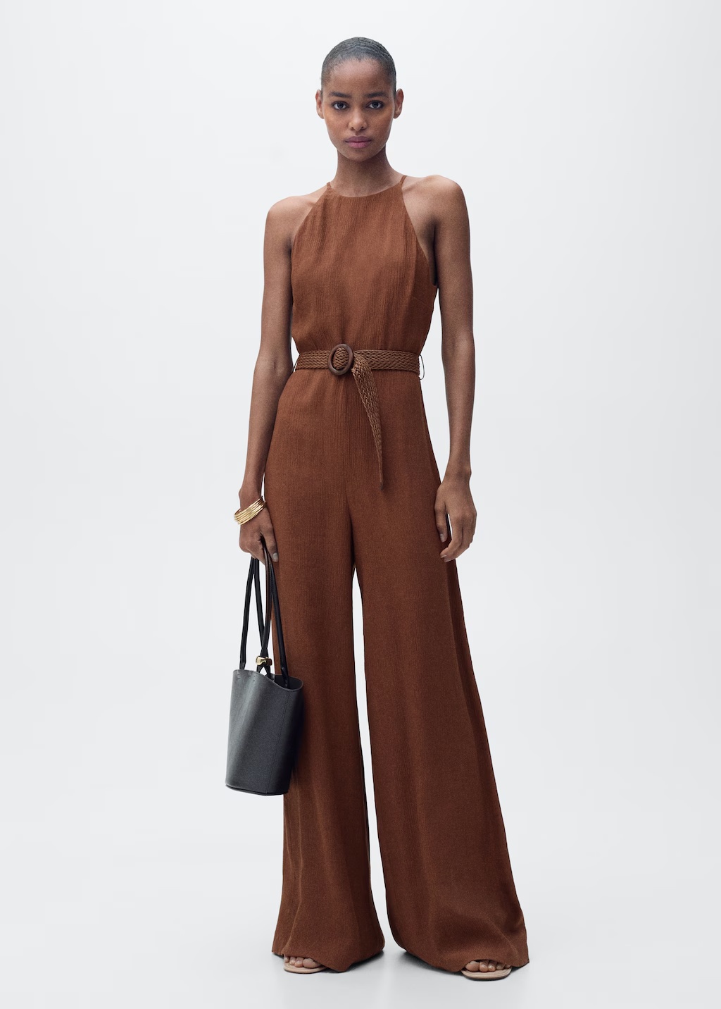 Halter-neck jumpsuit with belt 3 Halter-neck jumpsuit with belt