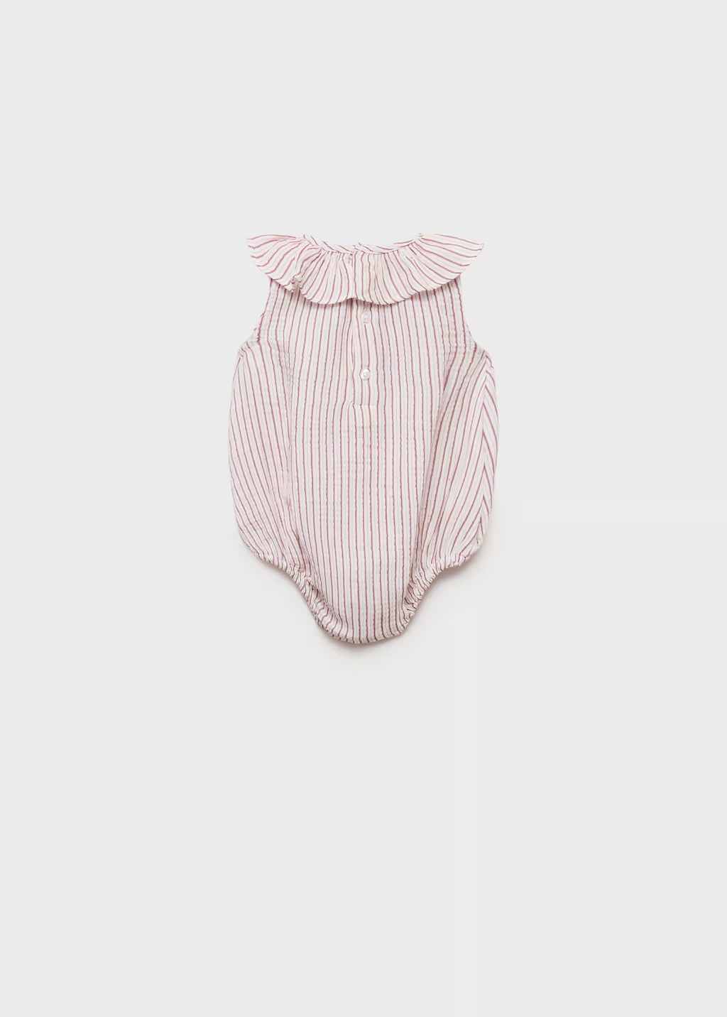 Striped cotton one-piece suit