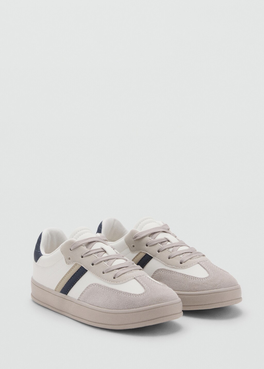 Leather mixed sneakers