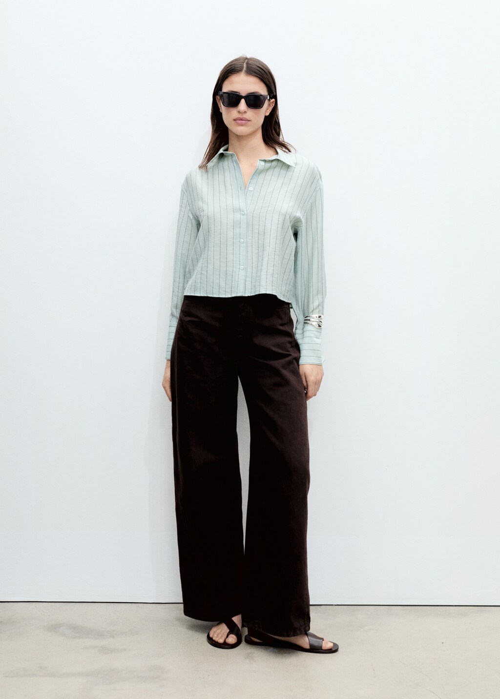 Striped cropped shirt 3 Striped cropped shirt