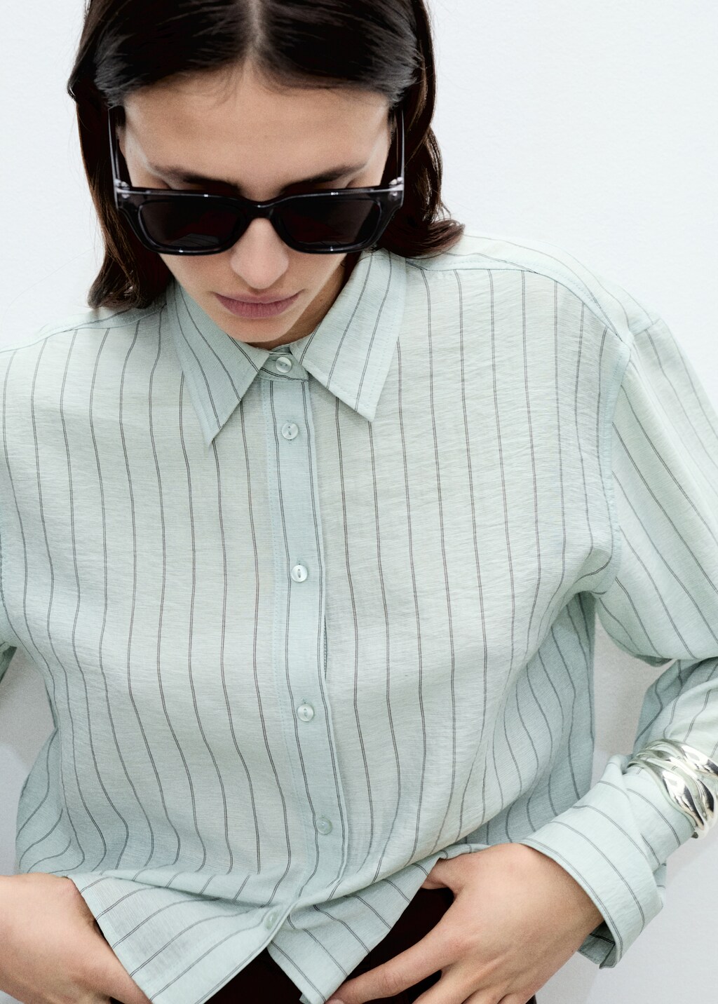 Striped cropped shirt 5 Striped cropped shirt