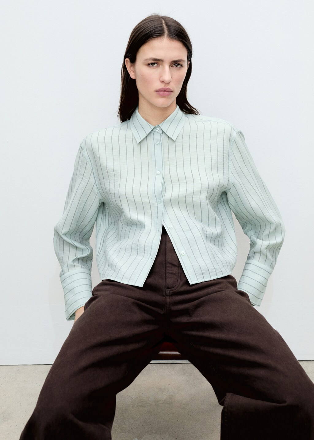 Striped cropped shirt 6 Striped cropped shirt