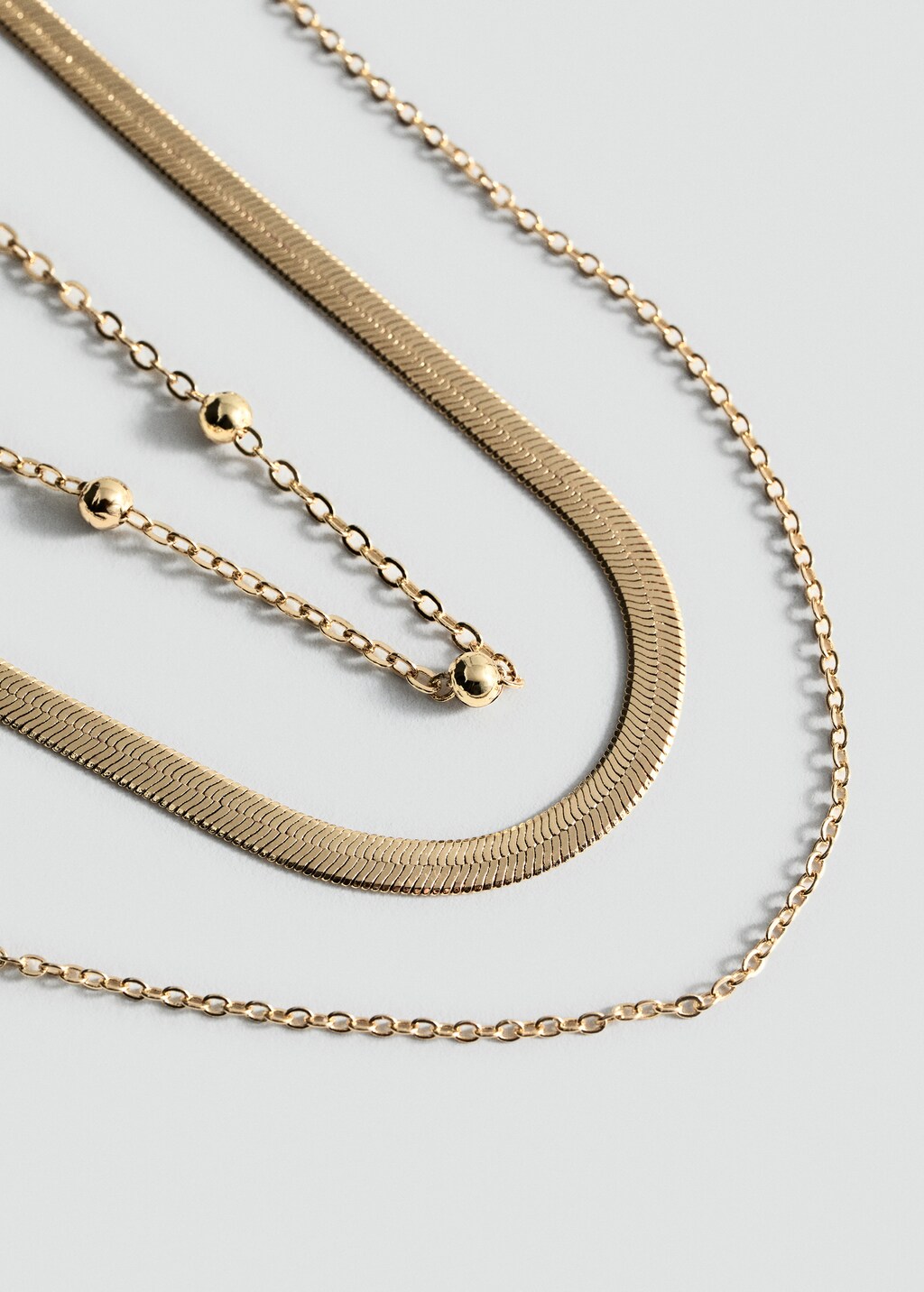 Long triple necklace