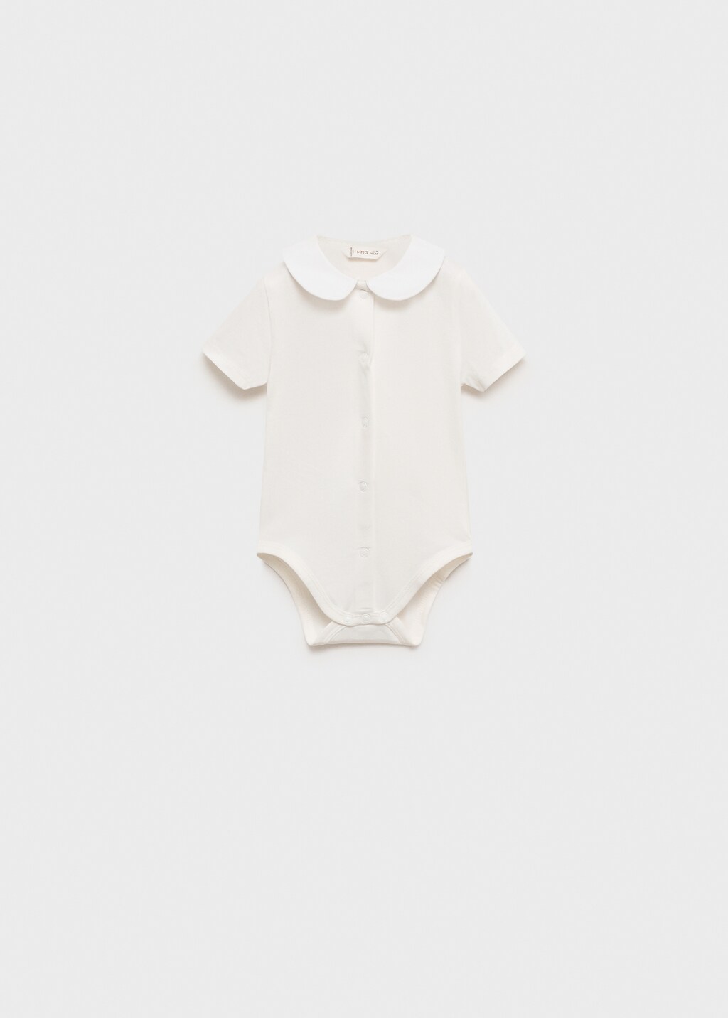 Cotton bodysuit with Peter Pan collar