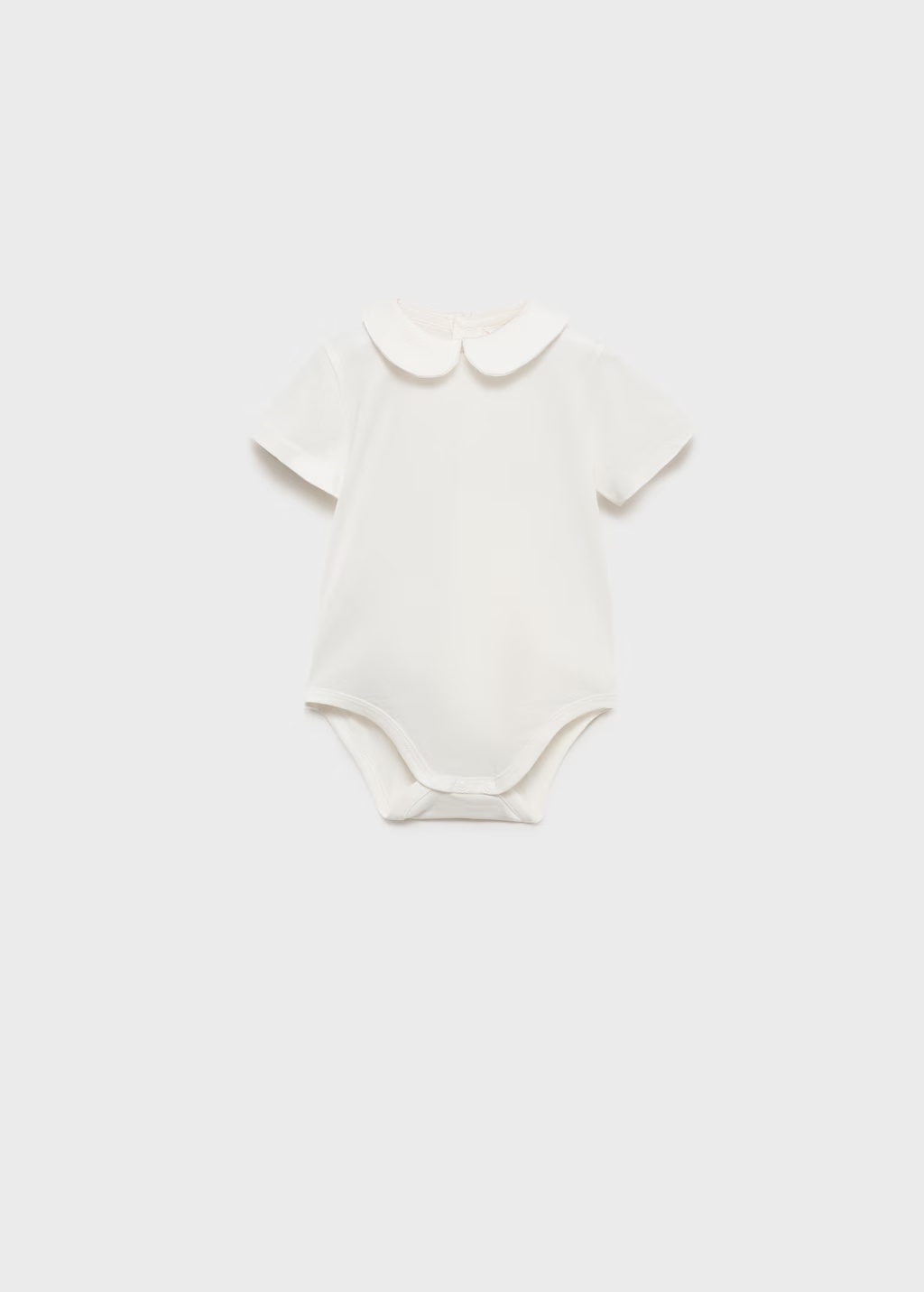 Cotton bodysuit with Peter Pan collar