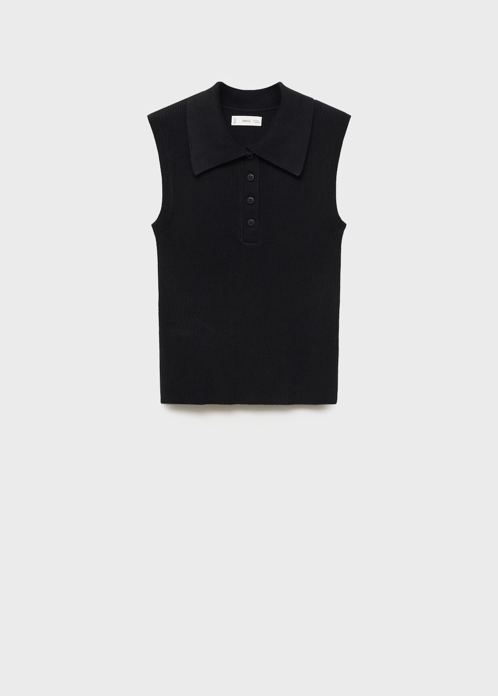 Polo-neck knitted top
