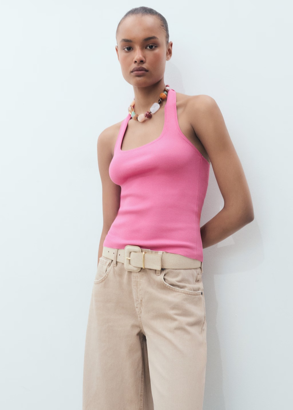 Knit halter top