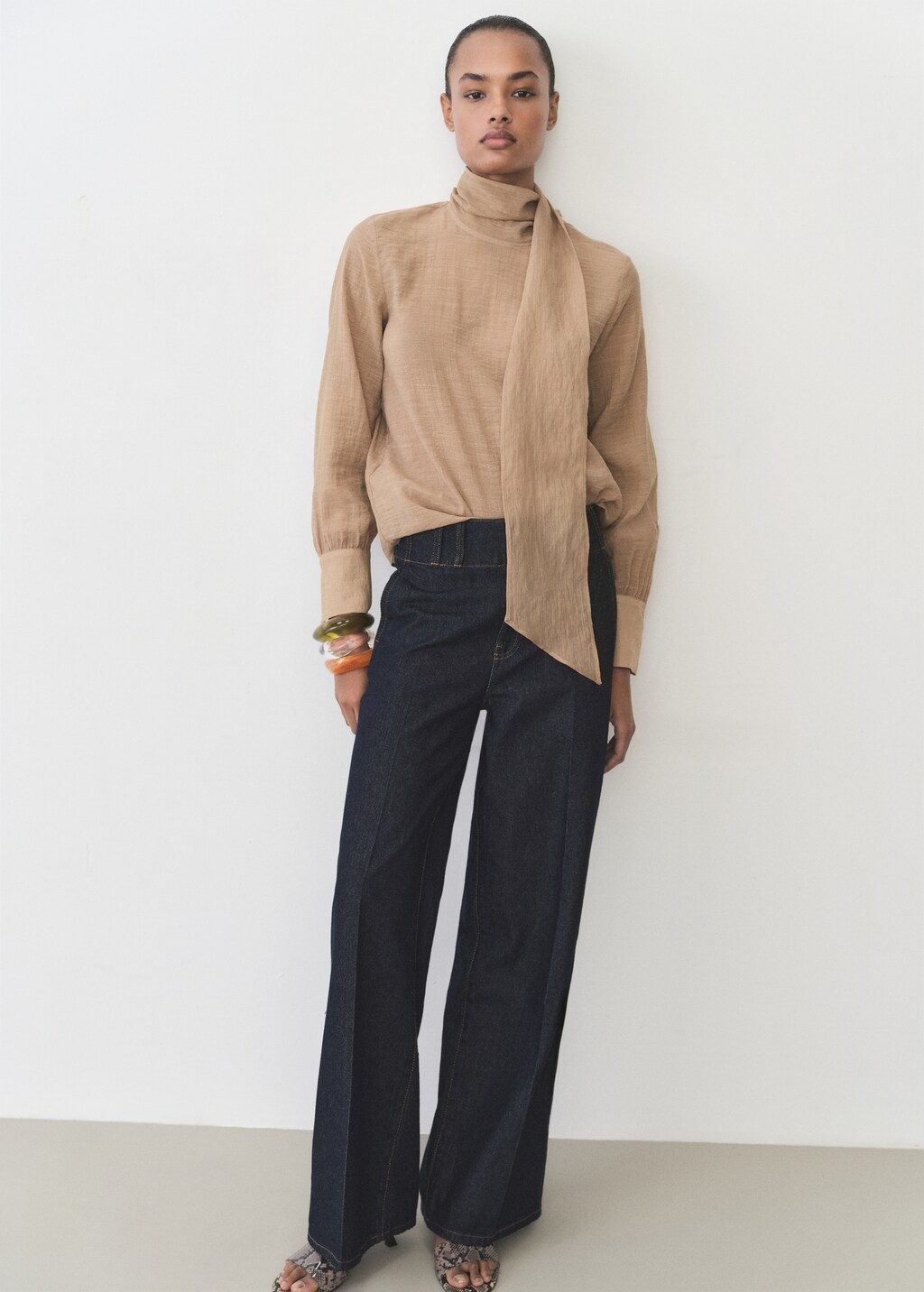 Textured blouse with bow 3 Textured blouse with bow