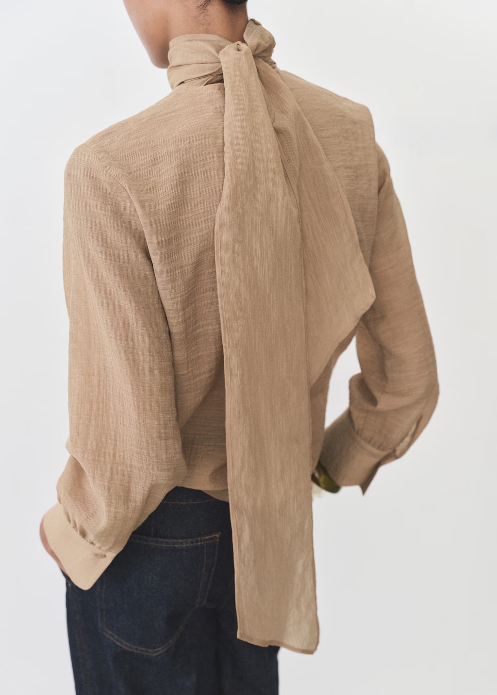 Textured blouse with bow 4 Textured blouse with bow