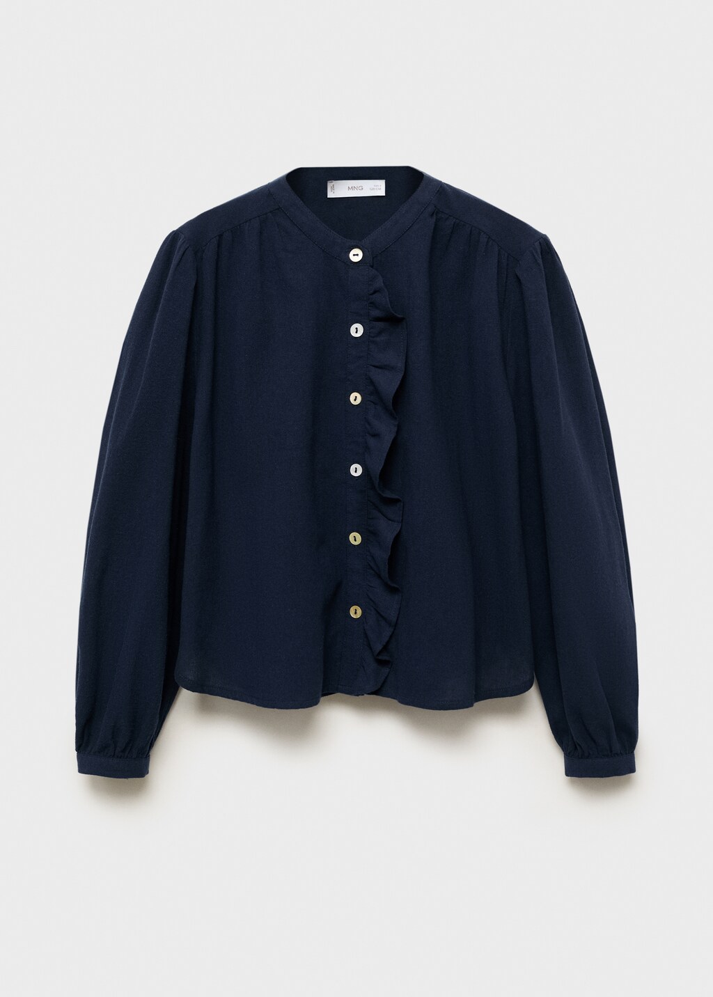 Ruffle cotton blouse