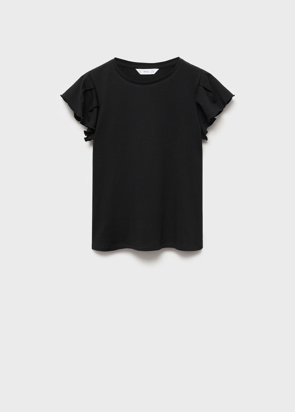 Short-sleeved ruffle t-shirt