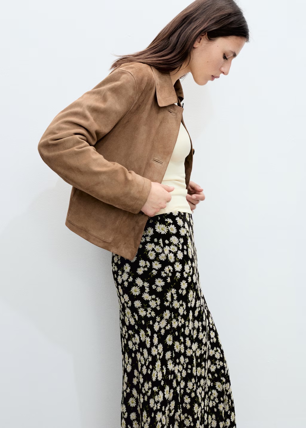 Long floral flared skirt 5 Long floral flared skirt