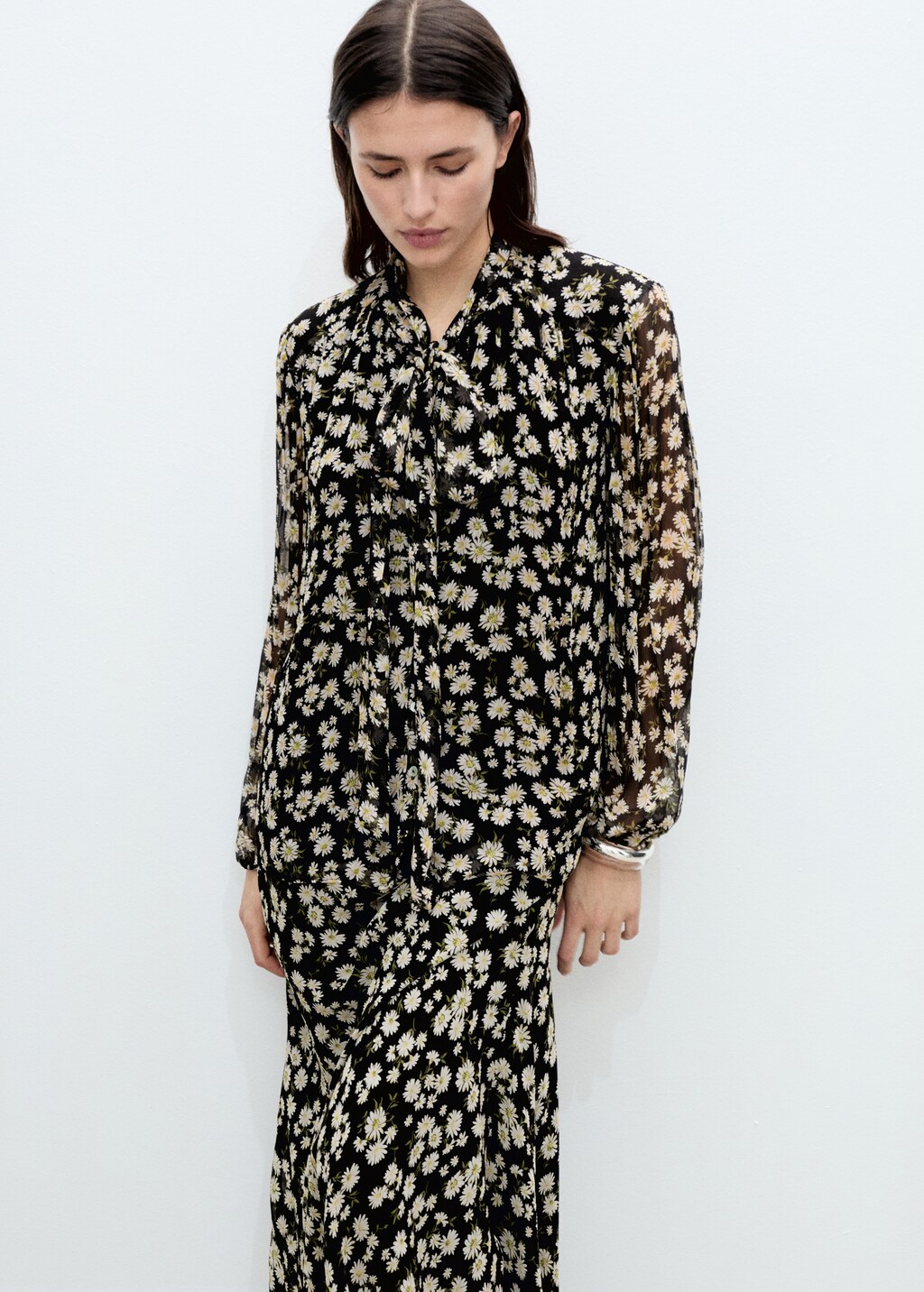 Long floral flared skirt 9 Long floral flared skirt
