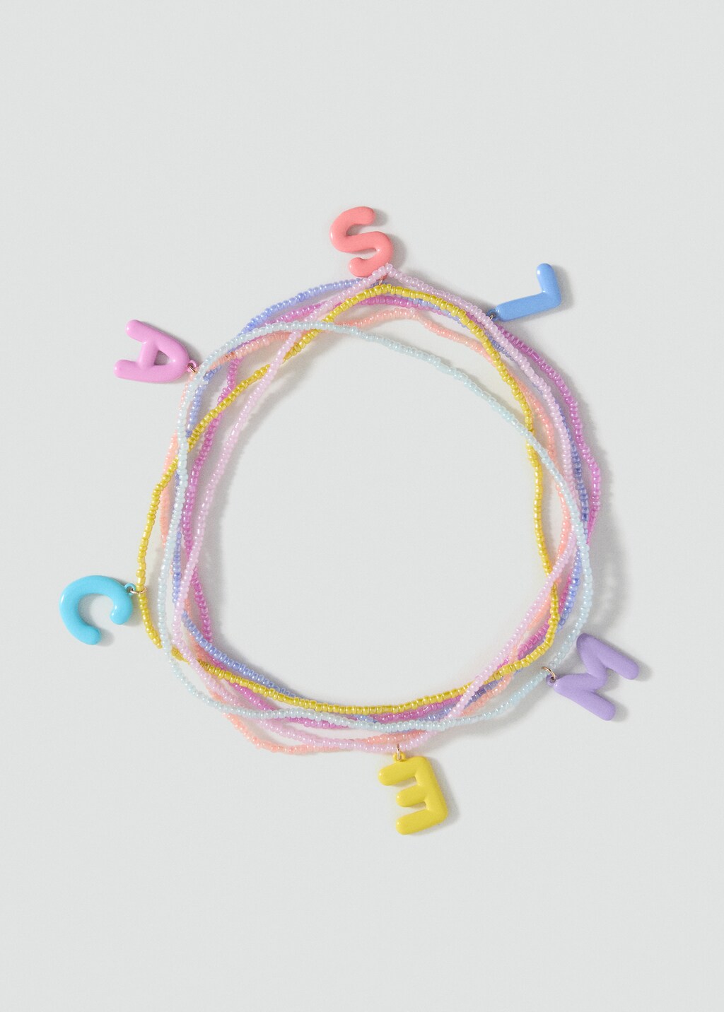 Letters bead necklace 4 Letters bead necklace