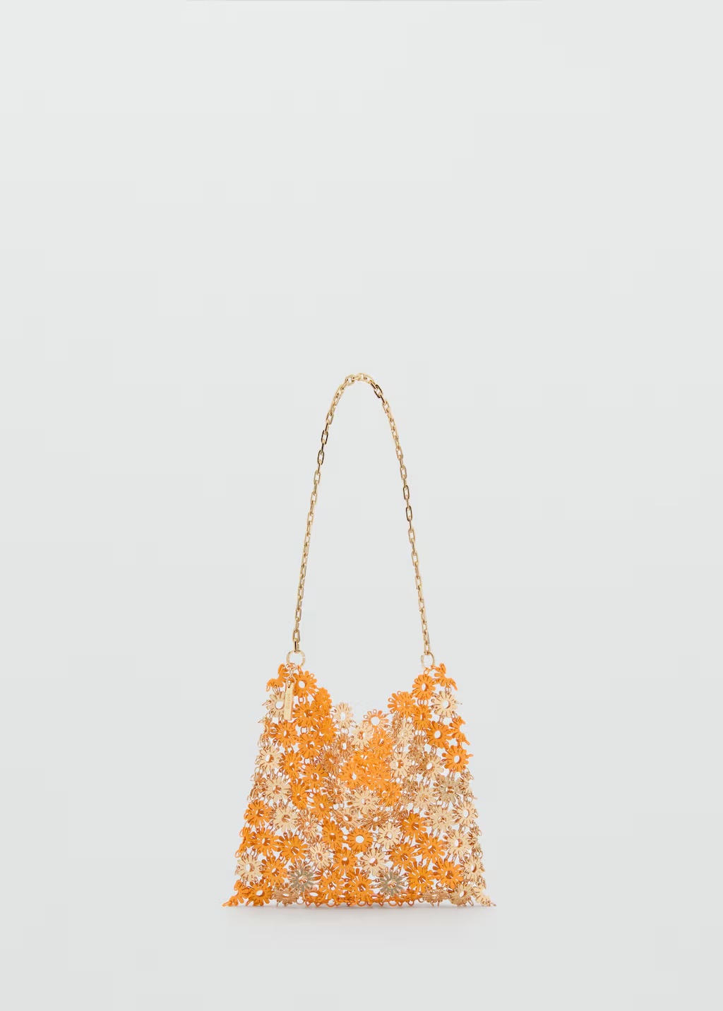 Shoulder bag with metallic flower 3 Shoulder bag with metallic flower