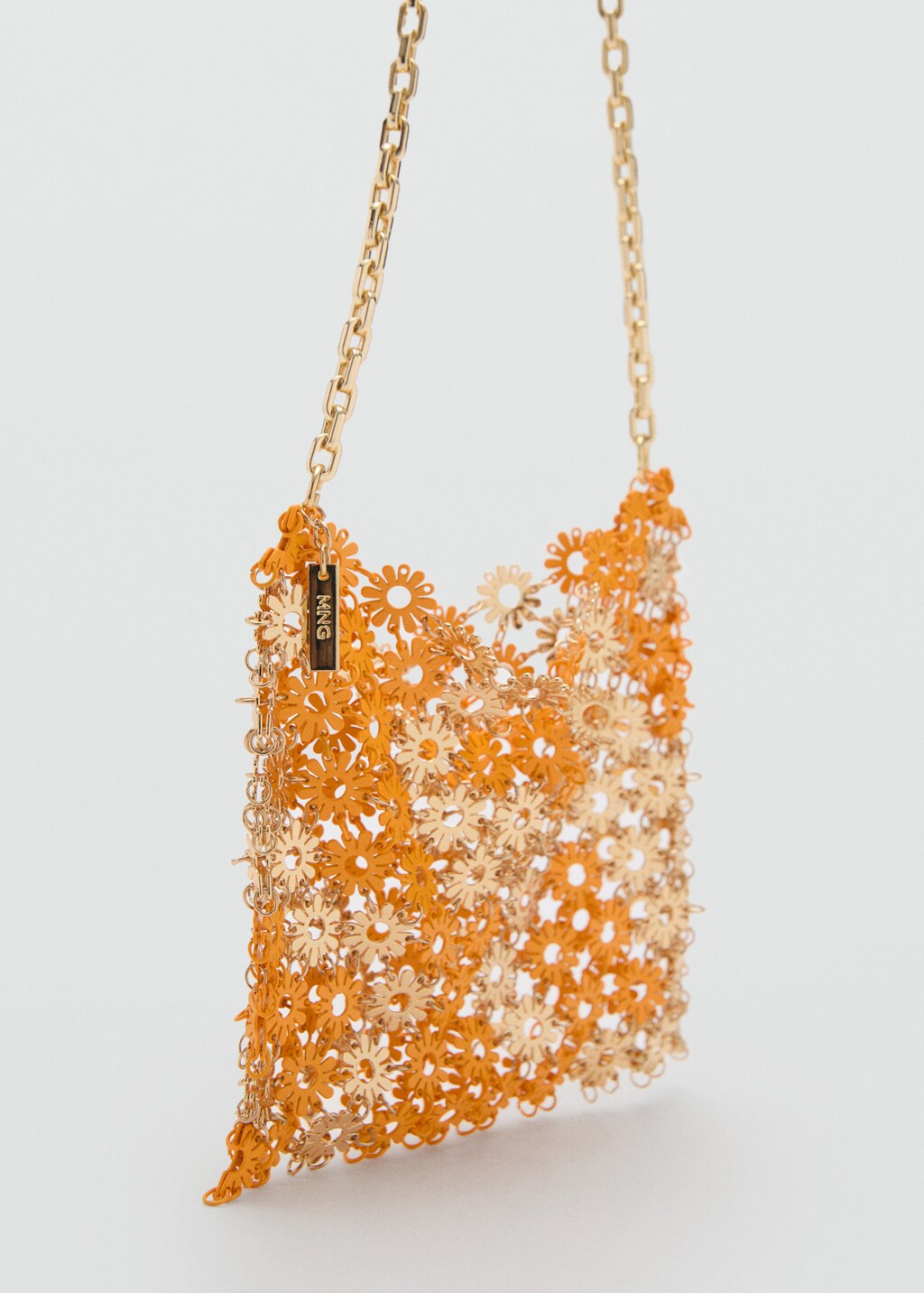 Shoulder bag with metallic flower 4 Shoulder bag with metallic flower