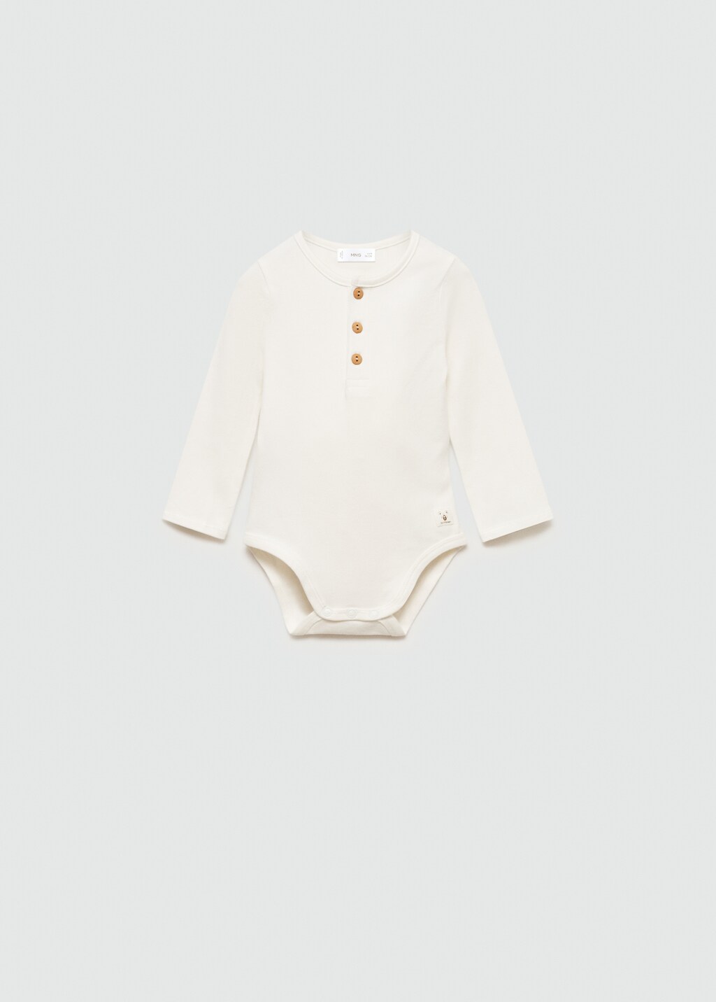 Cotton bodysuit buttons