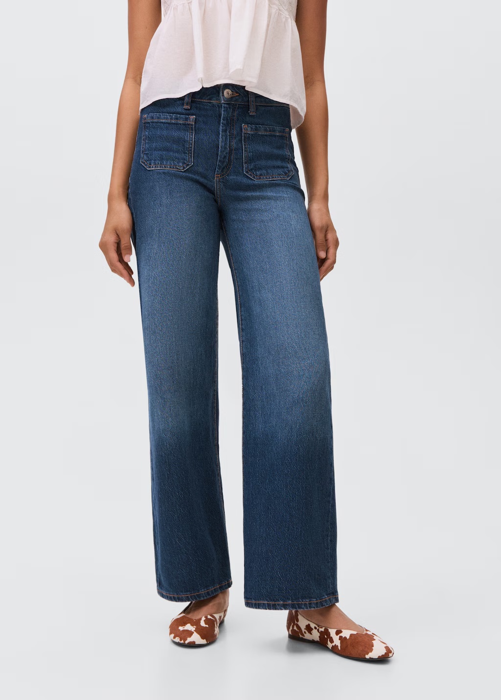 Jeans culotte mid-waist comfort