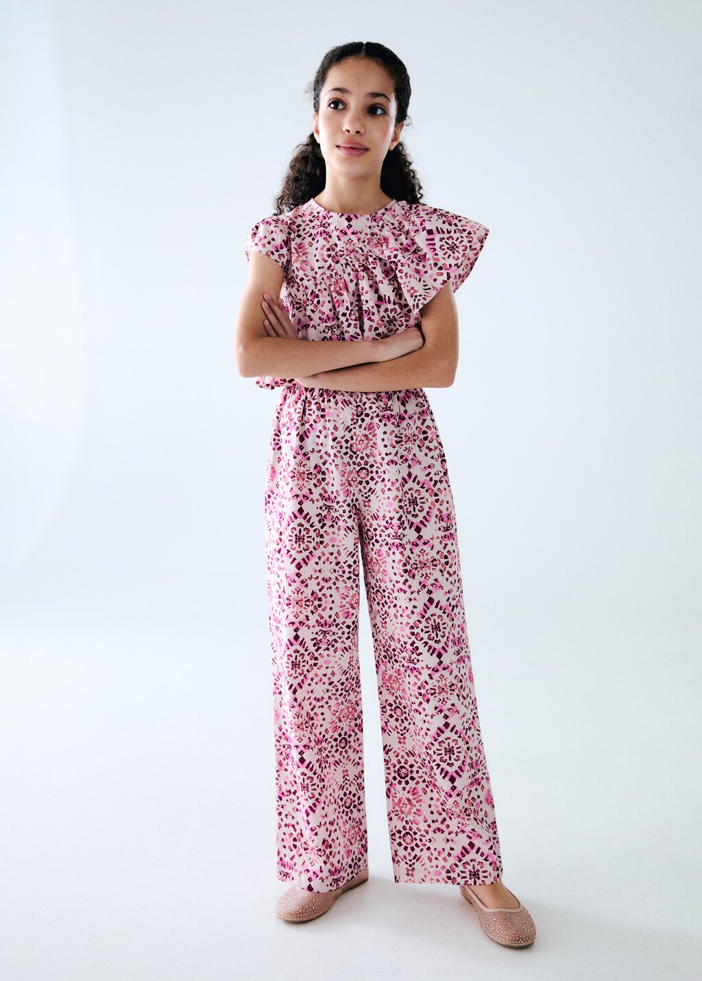 Ruffled detail jumpsuit