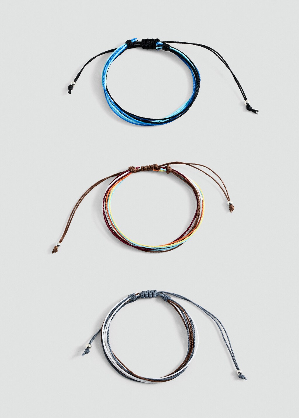 Thread multiple chain bracelet