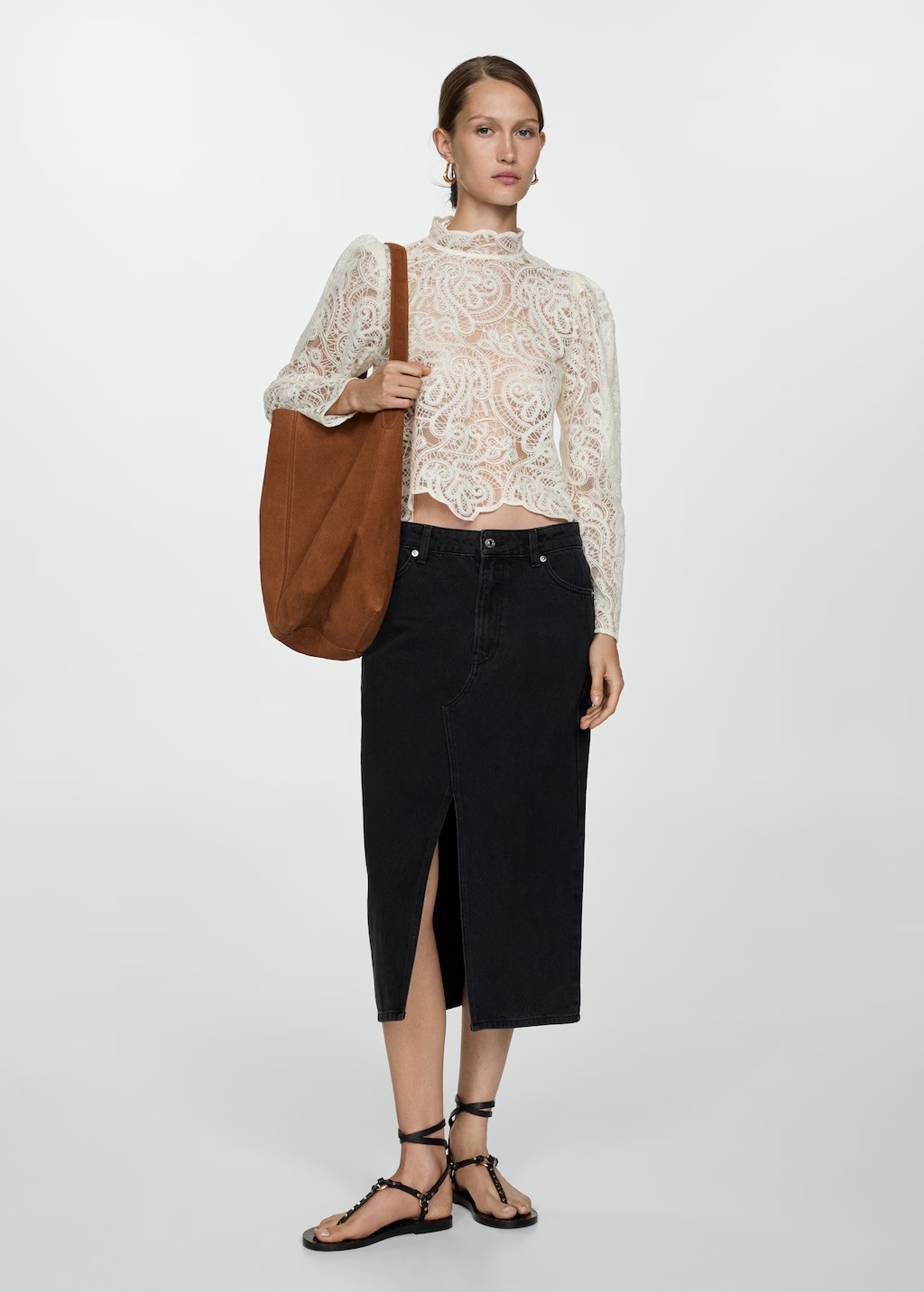 Denim midi-skirt 3 Denim midi-skirt