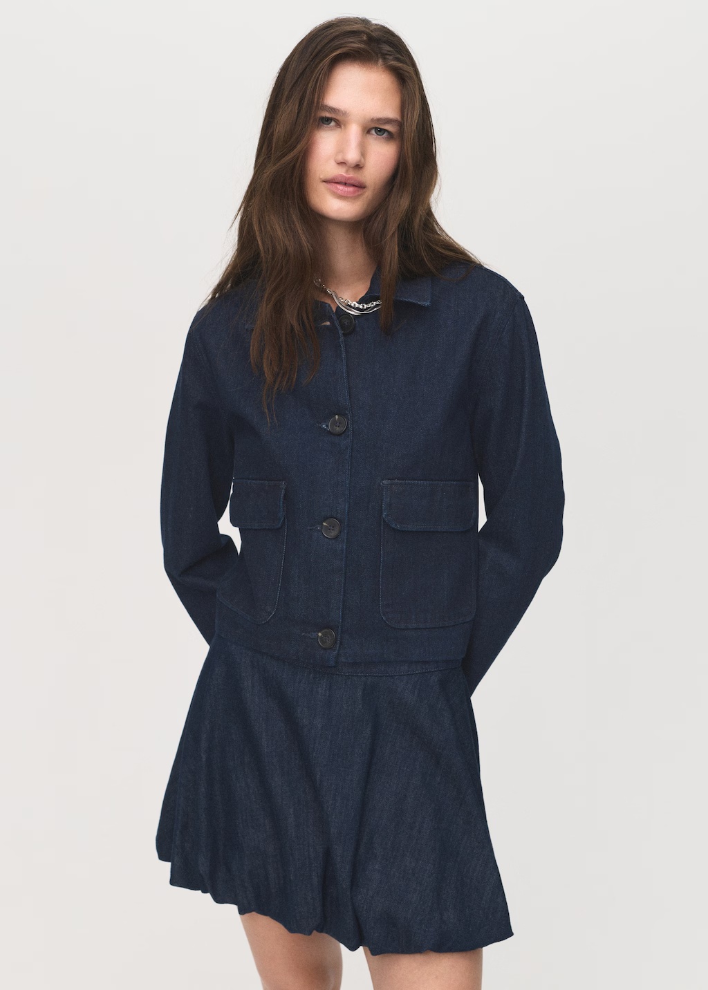 Denim jacket with pockets