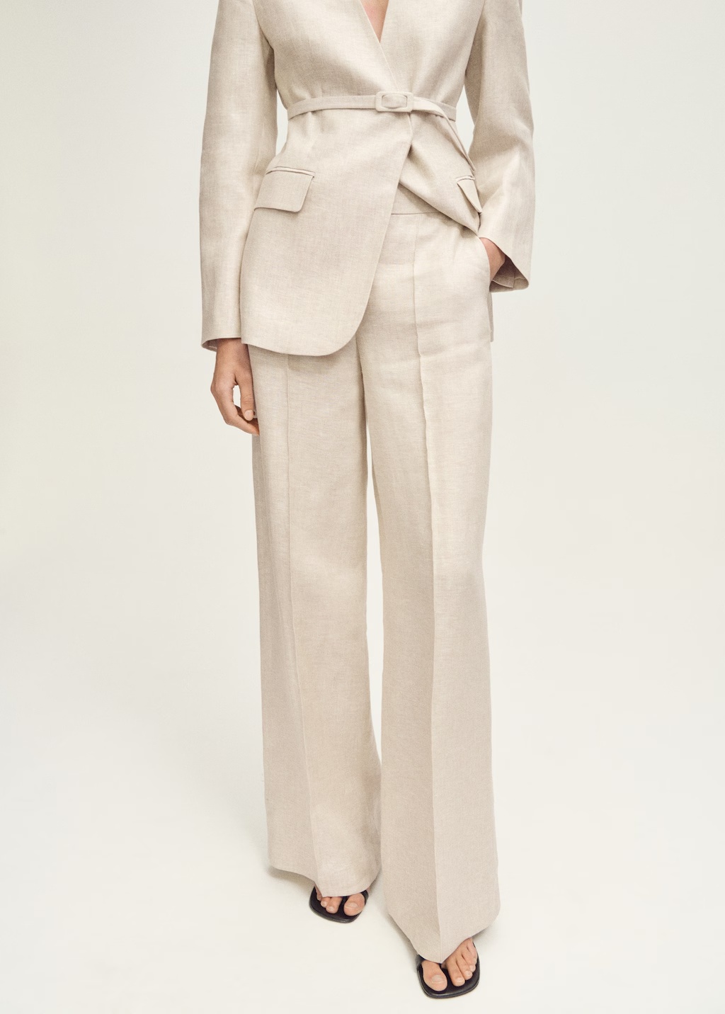 Linen suit trousers